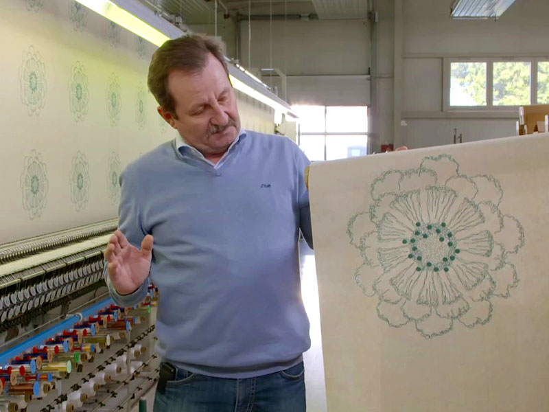 innovativ: die Firma Dotzauer produziert Spitzentapeten für die Wand